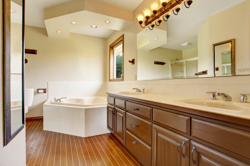 Bathroom with Statement Lighting